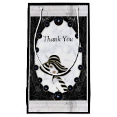 Opulente witte en zwarte bollen klein cadeauzakje (Voorkant)