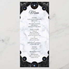 Opulente witte en zwarte bollen menu