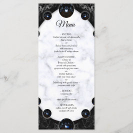 Opulente witte en zwarte bollen menu