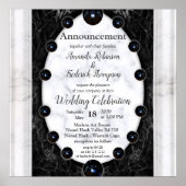 Opulente witte en zwarte bollen poster (Voorkant)