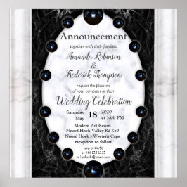 Opulente witte en zwarte bollen poster