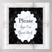 Opulente witte en zwarte bollen poster (Voorkant)