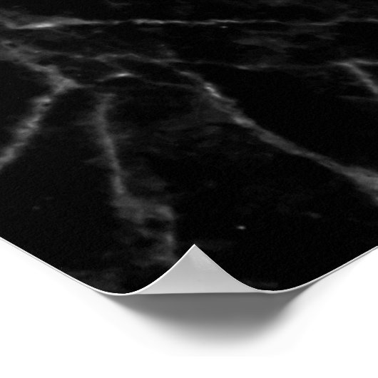 Opulente witte en zwarte bollen poster (Hoek)