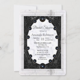 Opulente witte en zwarte marmer + bollen kaart