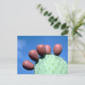 Opuntia megacantha (peul) woestijn briefkaart (Staand voorkant)