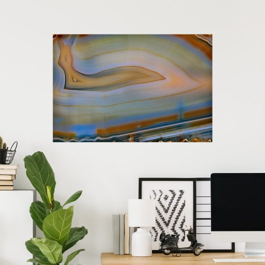 Opus 01 gepolijst Agate Poster (Thuiskantoor)