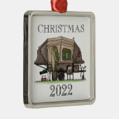 Opus 4 Pop omhoog Camper RV happy camper Metal Orm Metalen Ornament (Rechts)