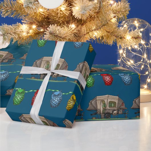 Opus 4 Pop op Camper RV happy camper Cadeaupapier (Feestdagen)