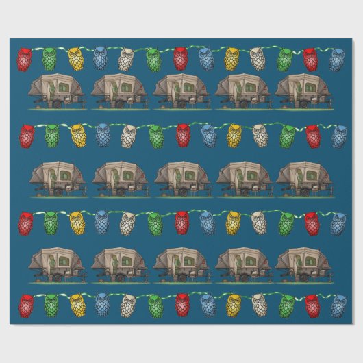 Opus 4 Pop op Camper RV happy camper Cadeaupapier (Vlak)