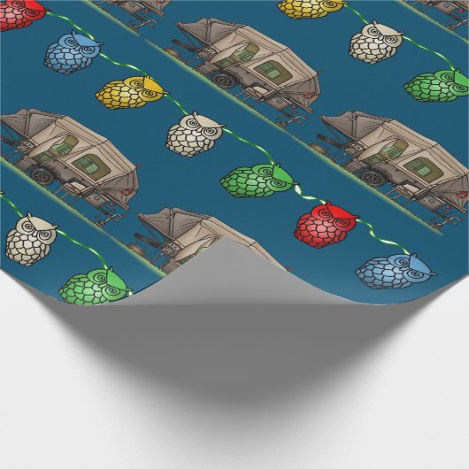 Opus 4 Pop op Camper RV happy camper Cadeaupapier (Hoek)