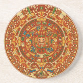 OPUS Aztec Sun Stone Calendar Zandsteen Onderzetter (Voorkant)