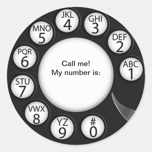 OPUS Bel het Man! Ronde Sticker (Voorkant)