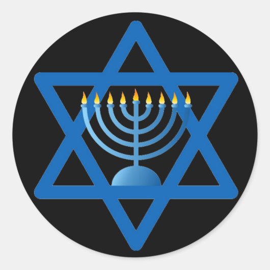 OPUS CHANGEABLE Hanukkah Ronde Sticker (Voorkant)