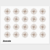 OPUS Compass Roos Ronde Sticker (Vel)