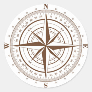 OPUS Compass Roos Ronde Sticker