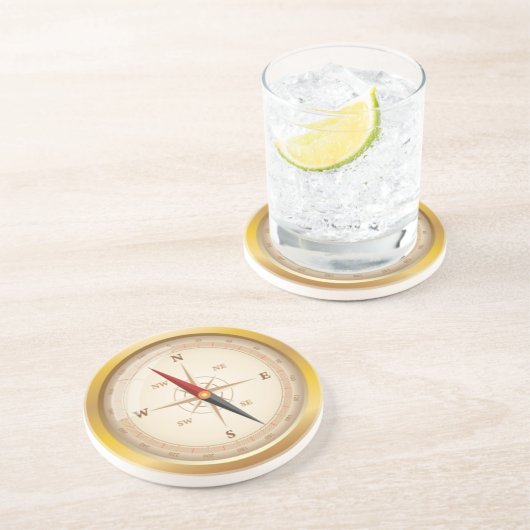 OPUS Compass-Roos Zandsteen Onderzetter (Zijkant)
