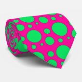 OPUS Complementary paars green polka stit Stropdas (Opgerold)