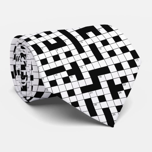 OPUS Crossword Puzzle Stropdas (Opgerold)