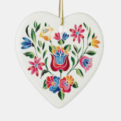 OPUS Hongaars bloemhart Keramisch Ornament (Rechts)