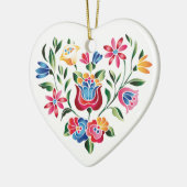 OPUS Hongaars bloemhart Keramisch Ornament (Links)