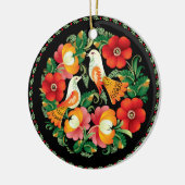 OPUS Hongaarse Bloem en vogel Keramisch Ornament (Links)