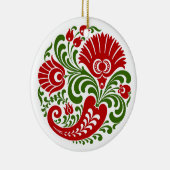 OPUS Hongaarse Paprika Flower Embroidery Keramisch Ornament (Rechts)