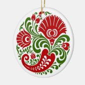 OPUS Hongaarse Paprika Flower Embroidery Keramisch Ornament (Links)