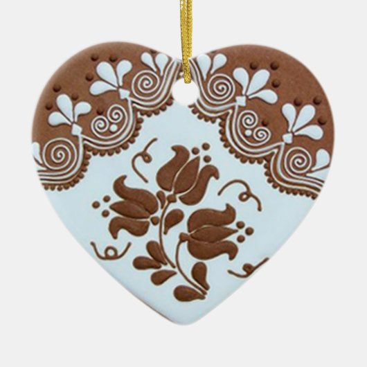 OPUS Hungarian Gingerbrood Heart TBA Keramisch Ornament (Voorkant)