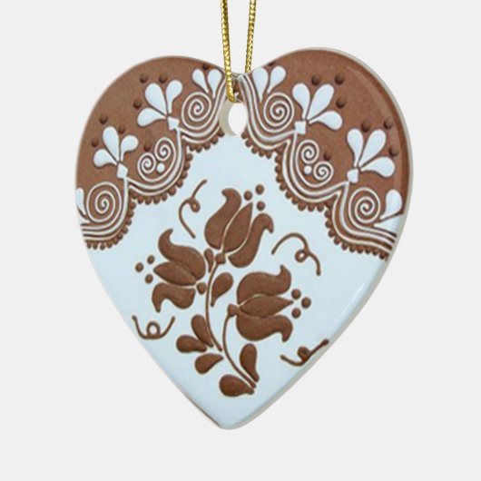 OPUS Hungarian Gingerbrood Heart TBA Keramisch Ornament (Links)