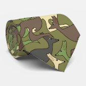 OPUS Kangouflage - dubbelzijdig Stropdas (Opgerold)