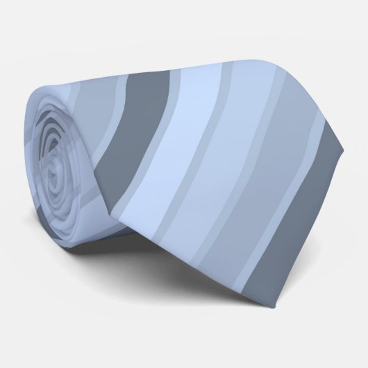 OPUS Light Steel Blue diagonaal gestreept Stropdas (Opgerold)