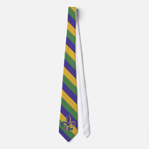 OPUS Mardi Gras Diagonal Striped Stropdas