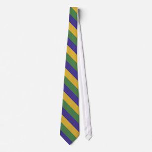 OPUS Mardi Gras Diagonal Striped Stropdas