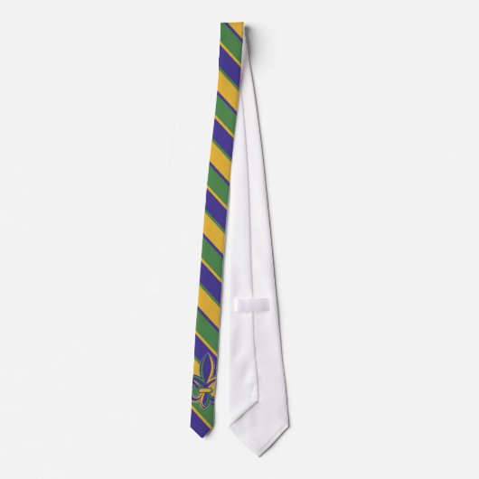 OPUS Mardi Gras Diagonal Striped Stropdas (Achterkant)