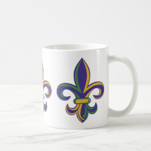 OPUS Mardi Gras Fleur De Lis Koffiemok