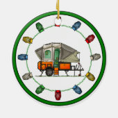 Opus Pop op Camper RV happy camper Keramisch Ornament (Achterkant)