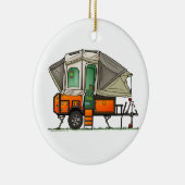 Opus Pop op Camper RV happy camper Keramisch Ornament (Rechts)