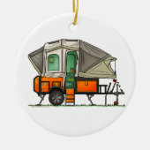 Opus Pop op Camper RV happy camper Keramisch Ornament (Voorkant)