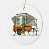 Opus Pop op Camper RV happy camper Keramisch Ornament (Links)