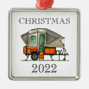 Opus Pop op Camper RV happy camper Metal Ornament