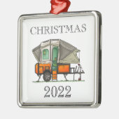 Opus Pop op Camper RV happy camper Metal Ornament (Links)