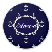 Opus Posh Anchor Nautical Custom Keramische Knop (Voorkant)
