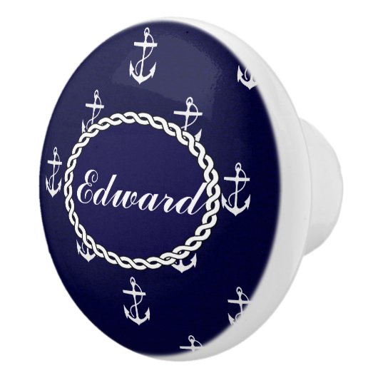 Opus Posh Anchor Nautical Custom Keramische Knop (Rechts)