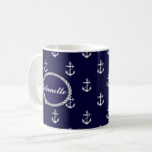 Opus Posh Anchor Nautical Custom Koffiemok (Voorkant links)