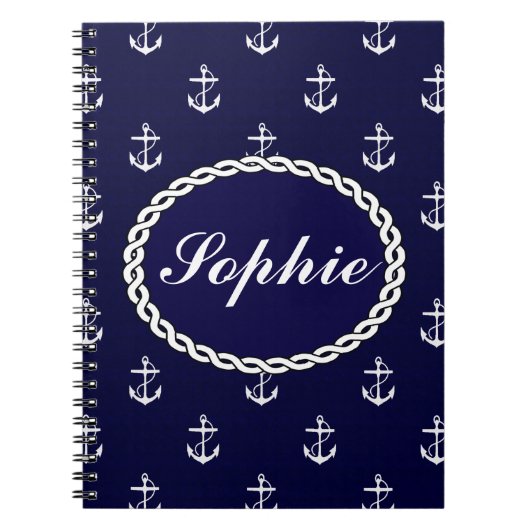 Opus Posh Anchor Nautical Custom Notitieboek (Voorkant)