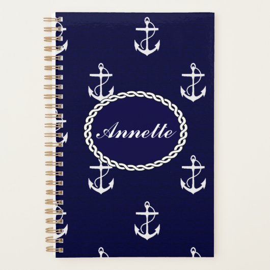 Opus Posh Anchor Nautical Custom Planner (Voorkant)