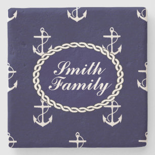 Opus Posh Anchor Nautical Custom Stenen Onderzetter
