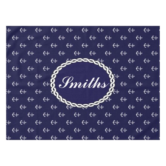 Opus Posh Anchor Nautical Custom Tafelkleed (Voorkant (Horizontaal))