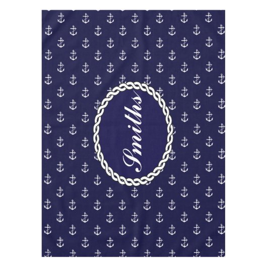 Opus Posh Anchor Nautical Custom Tafelkleed (Voorkant)