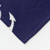 Opus Posh Anchor Nautical Personalized Fleece Deken (Hoek)